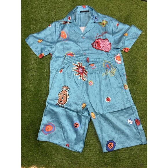 Louis Vuitton x Yayoi Kusama Faces Monogram Silk shirt and shorts Size medium - Picture 1 of 4